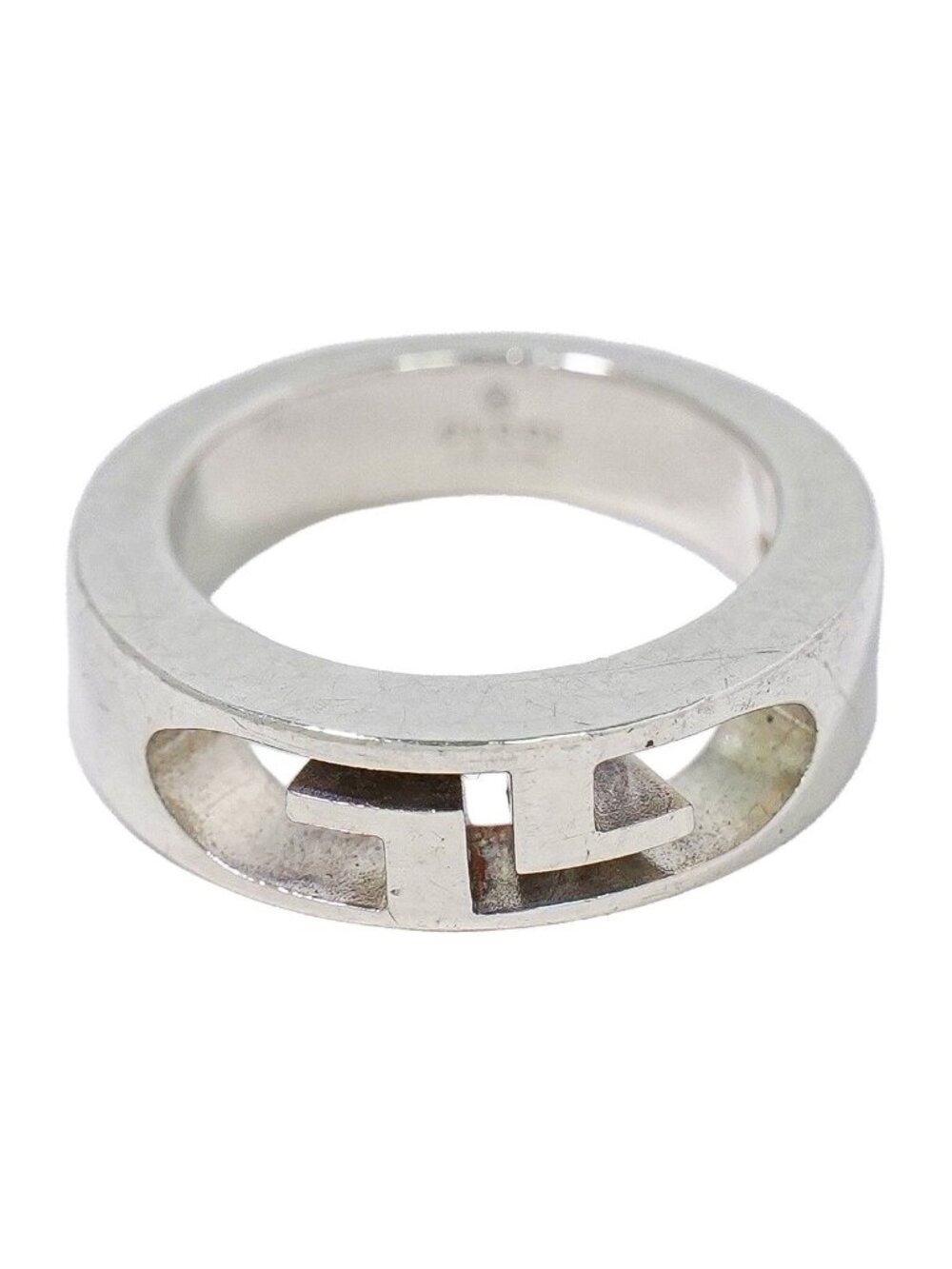 Gucci Double G Logo 925 Ring Silver